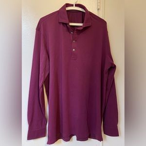 Greyson Omaha Stretch‎ Long Sleeve Golf Polo Shirt Men’s XL Purple MINT